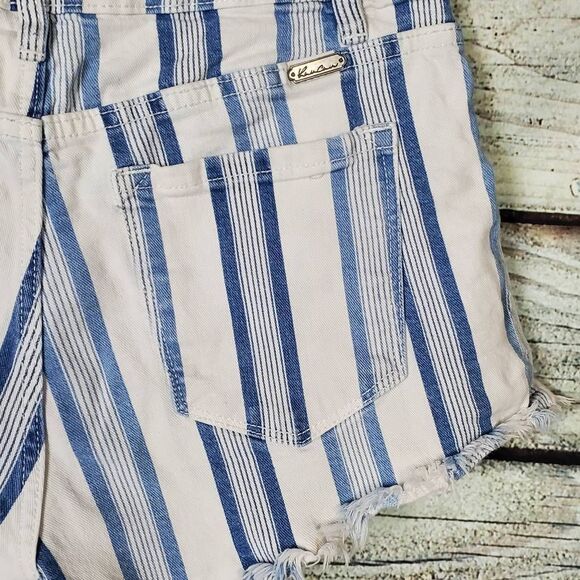 KanCan Signature Women’s High Rise Striped Denim Cutoff Shorts Size 29 - Picture 6 of 7